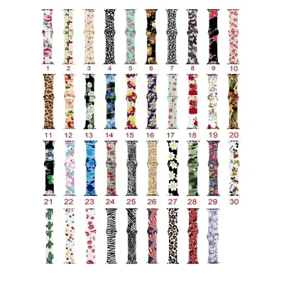 Waterproof Silicone Watch Band with Print Logo Fashion Style Snap-On Clasp