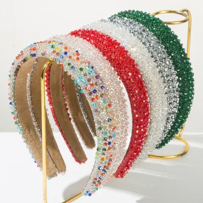 Korean-style Fashionable Crystal Rhinestone Hairband for Women-Durable Shiny Rhinestones Creative Unique Design Gift.