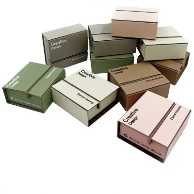 Little Red Book Creative Two-piece Folding Cufflinks Packaging Box High-end Sense Wear Armor Necklace Model 4 Four Seasons
