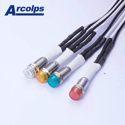 10mm Led Five-color Red Green Amber Clear Blue High Temperature Resistance Metal signal Display Light