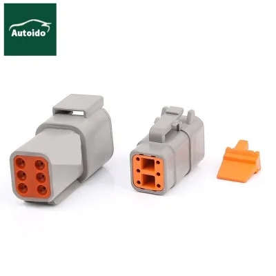 Deutsch 6 Pin Connectors 1 Set,Waterproof Electrical Connector Deutsch Automotive Electrical Connectors Kit for Truck,Marine