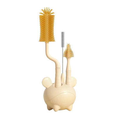 OEM/ODM 360 Degree Portable Cleaning Brush Set Silicone and PP Material Bottle Cleaning Brush