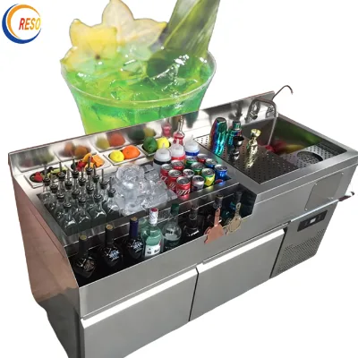 Mobile Cocktail  Station Bartender Inox bar Station Portable Machine