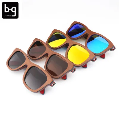 Unisex Sunglasses Custom Wood Skateboard Man Wooden Sunglasses Polarized Lens