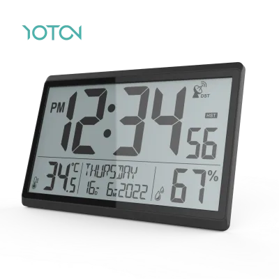 Factory Price Hygrometer Calendars RC Clock with In/Outdoor Temperature Hygrometer