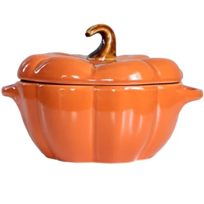 Orange Ceramic Petite Pumpkin Cocotte