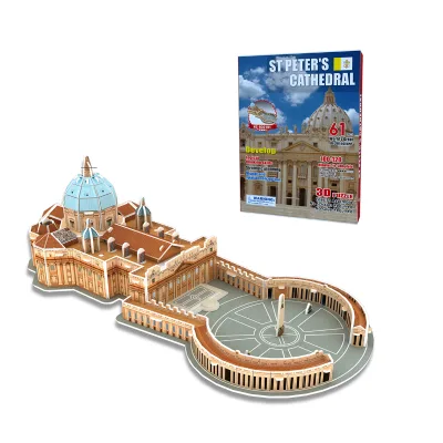 St. Peter's Basilica Monument Kids DIY Paper Arts Building Kit for Ages 14 Years & Adults Chain Store Good Selling Ranges