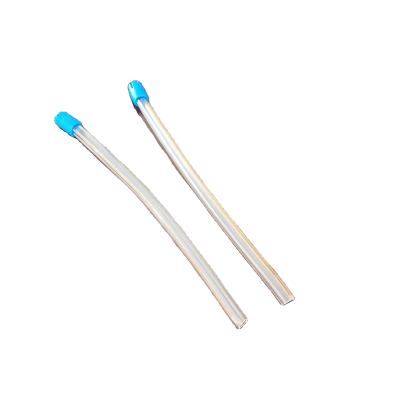Other medical supplies dental pelotte saliva ejcctor with transparent colour and blue colour 15 cm long