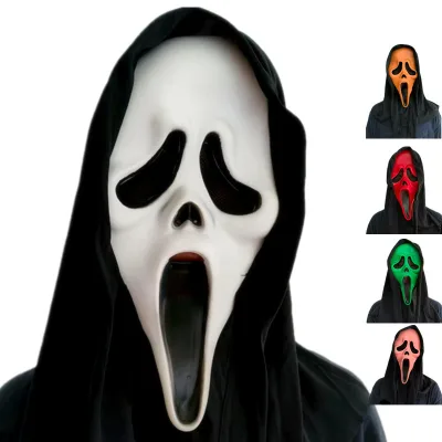 Wholesale Scream Horror Ghost Face Mask, Scary Cosplay Head Mask for Halloween Party Carnival Makeup Dress up Prank Prop