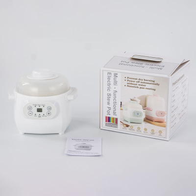 Custom 110v/220v Multifunctional Ceramic 0.8l -1l Electric Slow Cooker with Steam