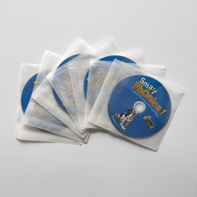 Cd Dvd Case Pantone Bag Round Metal Silver Customized Prining Cmyk 4c Printing OEM Logo Packing Packaging Color CD Sleeves