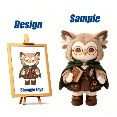 Shengye Reliable Manufacturer Custom High Quality Owl Girl Character Plush Figure Toy for Store Kids Halloween Holiday Gifts