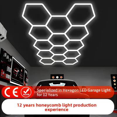 JJX LED Honeycomb Car-Washing Lights 110V/220V 6500K Color Temperature 20000 Hours Lifespan 110-120 lm IP55 Office Warehouse