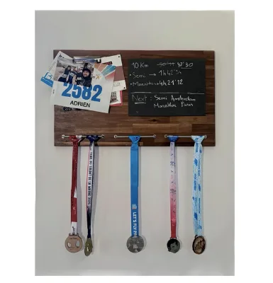 Decorative Wooden Wall Medal Display Organizer Custom Solid Wood Wall-mounted Medal Holder
