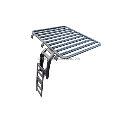 Car Roof Rack for jeep Wrangler Roof Luggage  4x4  Parts Accessories Side Telescopic Ladder Step Bar