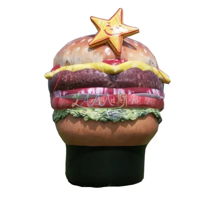 4 Meter Height PVC Inflatable Hamburger Food Model for Outdoor Event & Promotion Advertising in the Food Industry Ship by Sea
