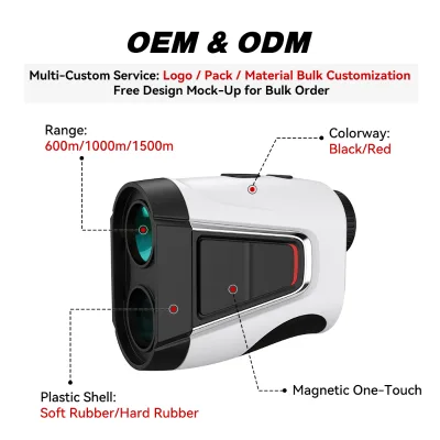 KOKVP BH-GF109 Handheld Laser Rangefinder 7X Magnification IP54 Waterproof Slope Calculation Pin Seeker Continuous Scan Mode
