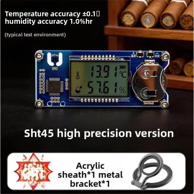 HJ-601 SHT45 Temperature and Humidity Monitoring Device for Reptile,Accuracy 0.1℃, 1%HR