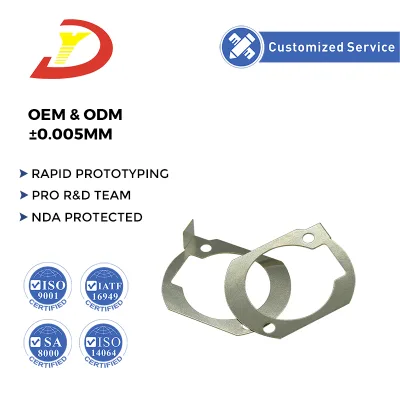 Non Standard Customized Stamping Part Brass Flat Gasket Nickel Plated Electronic Component for Circuit Board