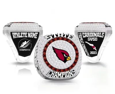 Design your team Championship Rings with 5A zircon stone high quality brass ring custom ring for sports awards competition