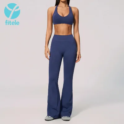 Custom Logo High Quality 2 Piece Fitness Clothing Sportswear Seamless Breathable Four-Way Stretch High Waist Gym Shorts Sports