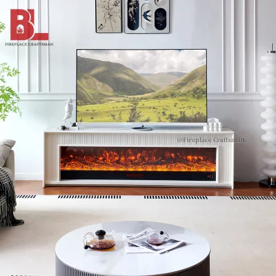 F-649S Luxury Remote Controlled Fireplace Modern Decorative Electric Freestanding Fireplace Tv Stand with Mantle 2000w