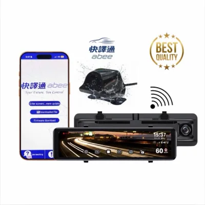 Taiwan Full Touch OLED Smart Mirror Dash Cam 5V WiFi GPS Dual Camera Night Vision for Waterproof Loop Recording WDR HDR[M988S]