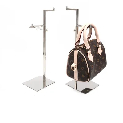 Commercial Stainless Steel Adjustable Customized Superior Quality Two Sided Handbag Stand