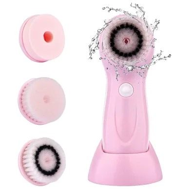 Hot Sale Beauty Care Waterproof Portable Rotating Spin Electronic Facial Cleansing Brush 3 in 1