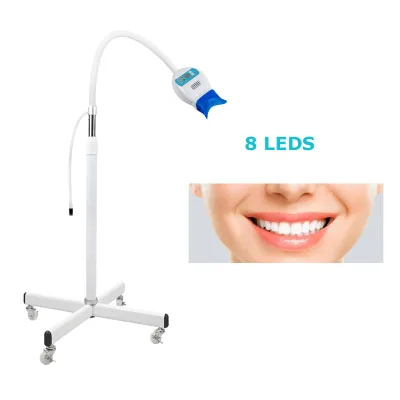 40W 8 Led Blue Light Led Teeth Whitening Lamp Machine with Clips for Dental Chair