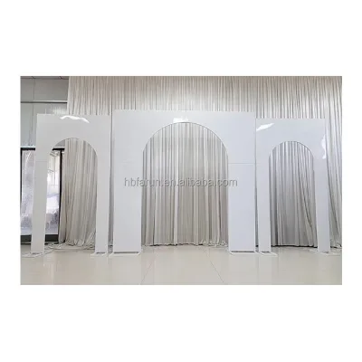 Factory Wedding Stage Decoration Metal Background Set White Arch Background Bracket