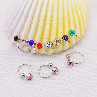 Stainless Steel Clip on Diamond Decoration Women Earring No Ear Hole None Piercing Jewelry Simple Crystal Ear Cuff