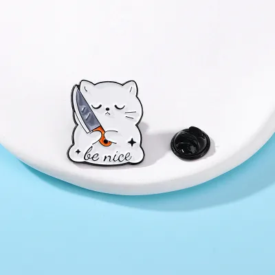 40 Styles Cartoon Badge Personalized Cute Animal Cat Brooch Fashion Student Backpack Clothing Decoration