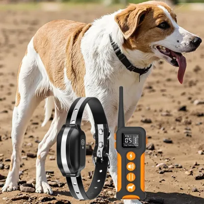 Rechargeable Advanced Ultrasonic Dog Bark Collar with Tone Vibration Control Waterproof Design for Outdoor Walking Easy Training
