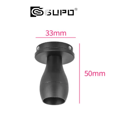GUPO 360° Adjustable 2W 24V Plug-in Gourd-shaped Hose Adapter Base DC24V Aluminum for Flexible Gooseneck Arm Showcase Light