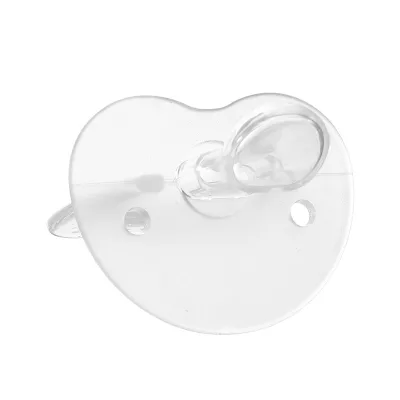 Full Liquid Silicone Thumb-shaped Nipple-shaped Pacifiers Solid Pattern for Infants Baby Pacifier for Peaceful Sleep