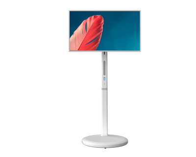 22 Inch LCD Touchscreen Intelligent Portable White with Built-In Battery Wheels Movable Charging Interactive