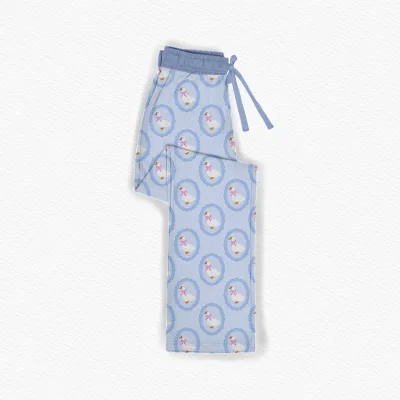 Bamboo Loungewear Pants Western Print Straight Trousers Lightweight Summer Pants Soft Bamboo Pajamas Pants