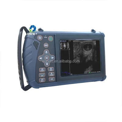 EUR PET Rugged Handheld Veterinary Ultrasound Scanner 2D B/W Portable Tablet with Multi-Probe Support for Animal Farm Clinic