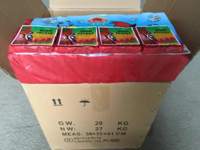 Mid-east Hot Sale 712 Wood Pecker Chinese Banger Fireworks 40 Bangs Loud Sound for New Year
