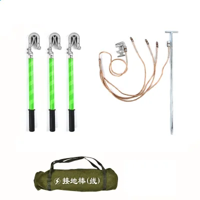 Double Spring 35mm2 Cable Wire Earthing Set with Fiberglass Rod