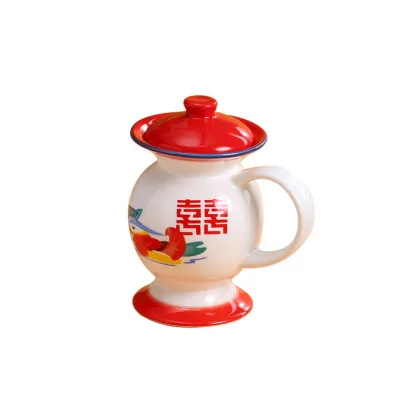 Chamber Pot Mug Personality Imitation Enamel Coffee Cup Creative Spittoon Cup Funny Wedding Gifts