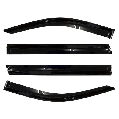 GCS 2021-On Chevrolet Suburban Car Window Visor PMMA Transparent Black Slimline Weather Shields with 3M Tape