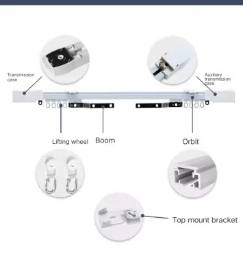 Extendable Curtain Track Telescopic Rail Stretched Adjustable Sliding Blind Curtain Track
