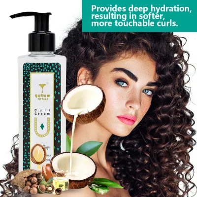 Custom Cosmetics Product Coconut Oil Hair Curling Cream Anti Frizzy Moisturizing Shine Defining Curl Cream for Natural Hair