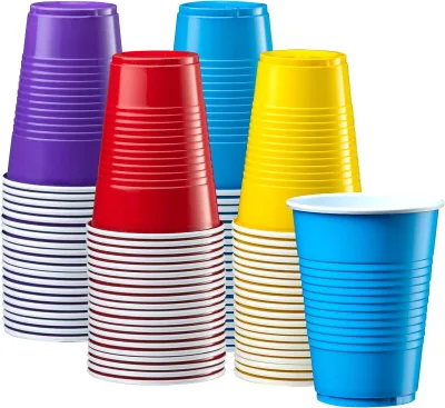 Assorted Colors Plastic Party Cups Disposable Drinking Cups for Party Events Daily Use