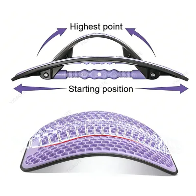 Stepless Gear Back Neck Stretcher Lumbar Decompression Massage Pad Device Cervical Support Posture Corrector Tool