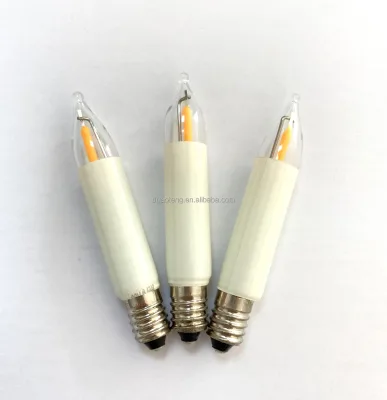 T11X65mm E10 LED Filament Small Shaft Candles  8-55V AC 0.2W Warm White