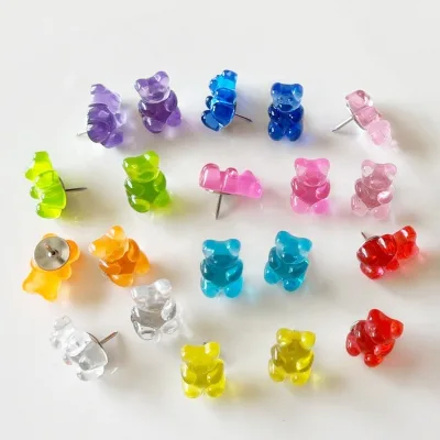 Hot Selling Bear Shape Thumb Tacks,Decorative Push Pins for School Using