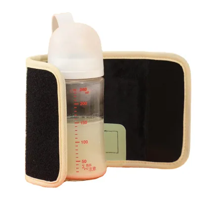 CE Approval 35 - 55 Centigrade Temperature Adjustable USB Electric Digital Display Portable Baby Milk Bottle Warmer